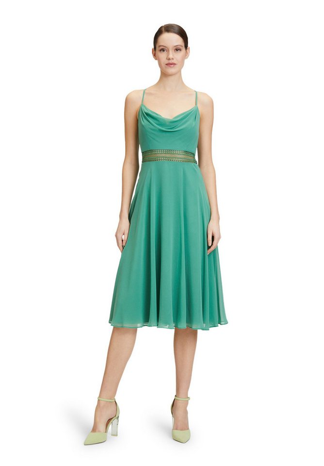Vera Mont Cocktailkleid Damen Cocktailkleid mit Wasserfallausschnitt Stickerei von Vera Mont
