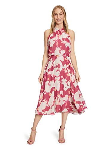 Vera Mont Damen Cocktailkleid mit Print Pink/Orange,42 von Vera Mont