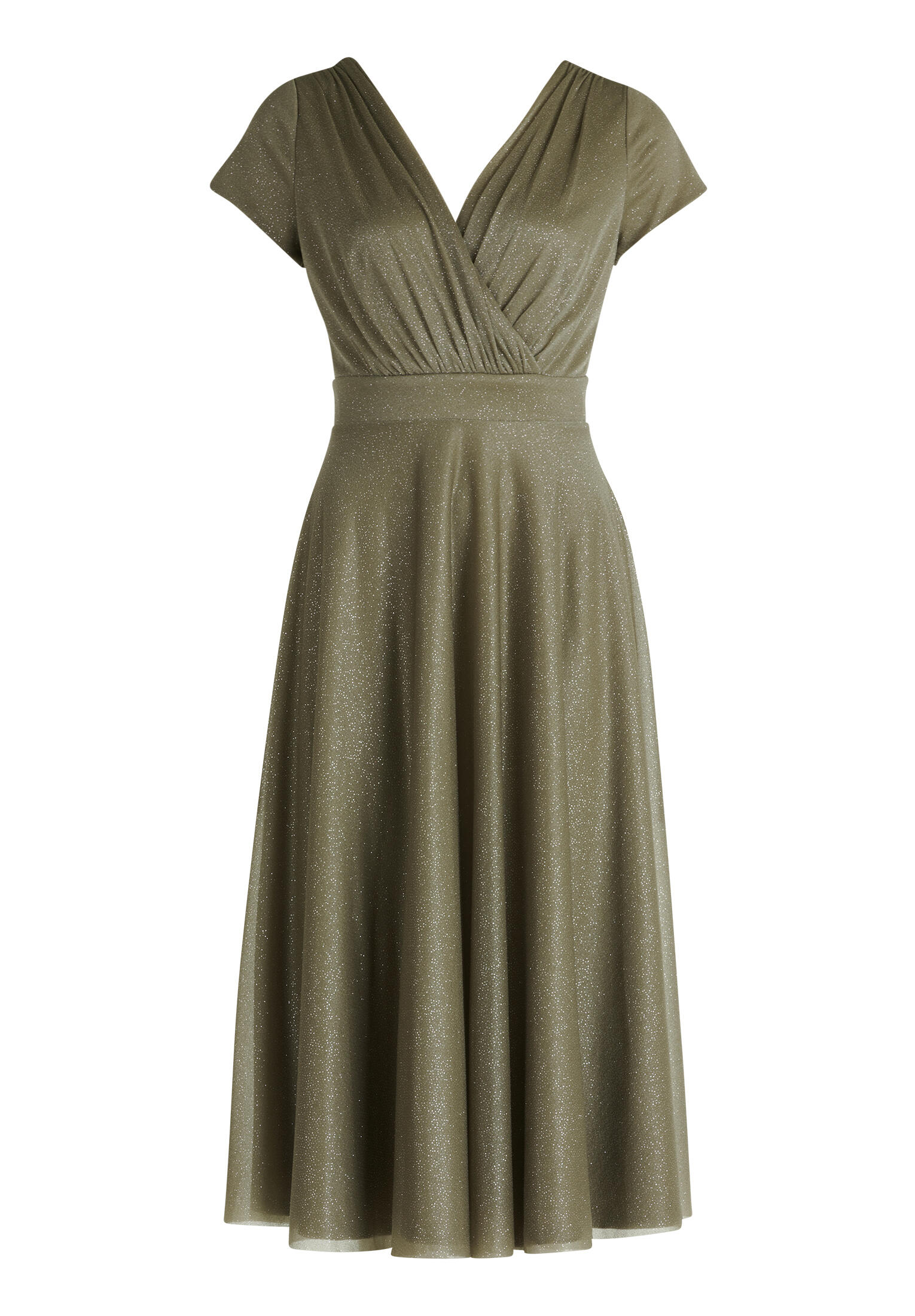 Vera Mont - Cocktailkleid khaki/silver - Gr. - 50 von Vera Mont