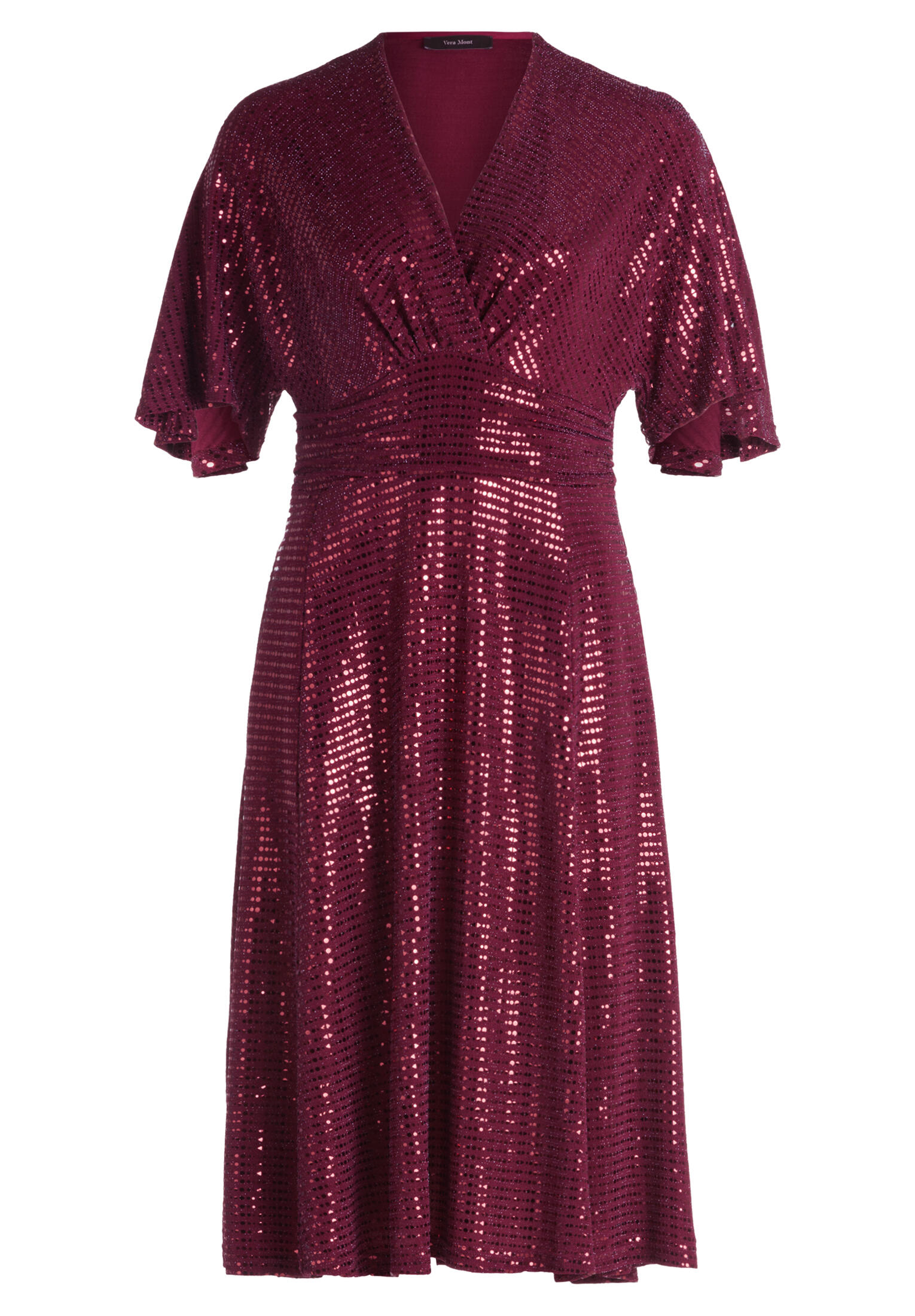 Vera Mont - Cocktailkleid rot/grau - Gr. - 40 von Vera Mont