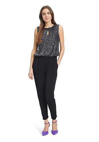 Vera Mont Damen Jumpsuit mit Cut-Outs Patch Black/Black,38 von Vera Mont