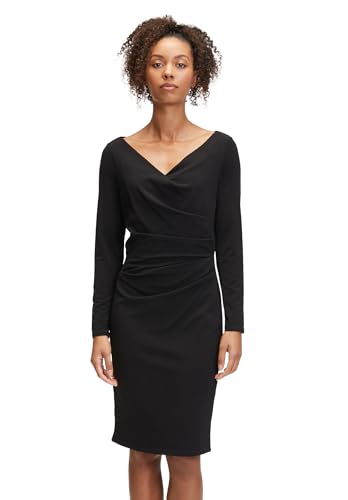 Vera Mont Damen Cocktailkleid mit V-Ausschnitt Schwarz,36 von Vera Mont