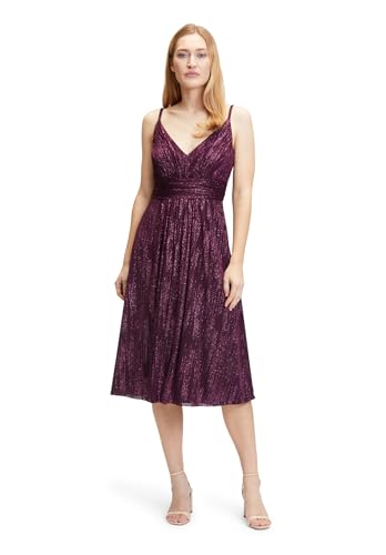 Vera Mont Damen Abendkleid im Glitzer-Look Shiny Aubergine,36 von Vera Mont