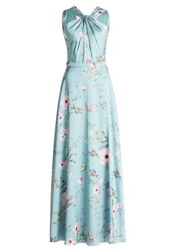 Vera Mont Damen Abendkleid mit Blumenprint 34, Green/Pink von Vera Mont