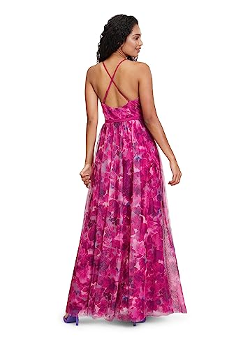 Vera Mont Damen Abendkleid mit Blumenprint Pink/Rosa,36 von Vera Mont