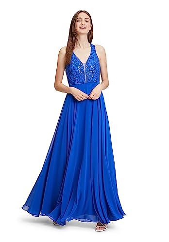 Vera Mont Damen Abendkleid mit Pailletten, Jewel Blue, 38 von Vera Mont