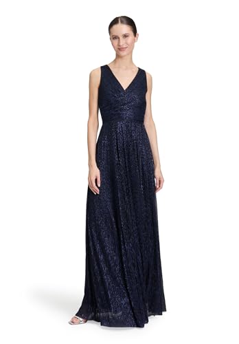 Vera Mont Damen Abendkleid mit Plissee 42, Blue/Black Vera Mont Damen Abendkleid mit Plissee 42, Blue/Black von Vera Mont