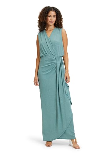 Vera Mont Damen Abendkleid mit Raffung Blue/Silver,44 von Vera Mont