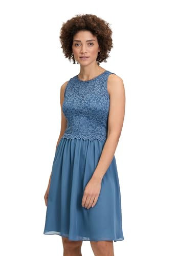 Vera Mont Damen Abendkleid mit Spitze 38, Hushed Blue von Vera Mont