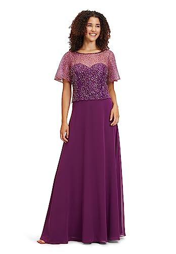 Vera Mont Damen Abendkleid mit Stickerei Real Purple,46 von Vera Mont