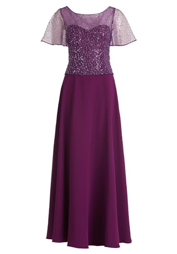 Vera Mont Damen Abendkleid mit Stickerei Real Purple,46 von Vera Mont