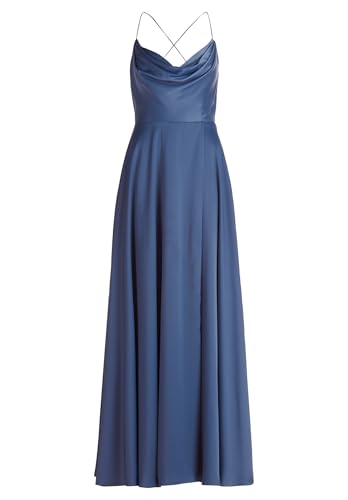 Vera Mont Damen Abendkleid mit Wasserfallausschnitt Blue Stone,34 von Vera Mont