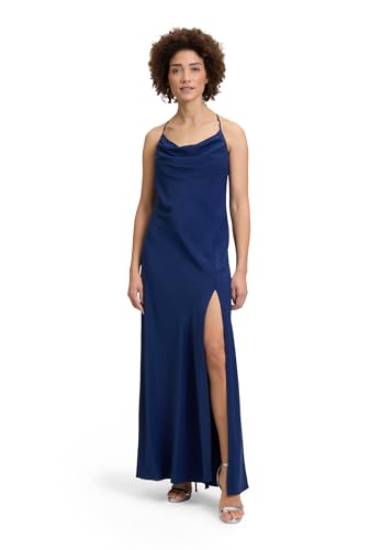Vera Mont Damen Abendkleid mit Wasserfallausschnitt 42, Festival Blue von Vera Mont