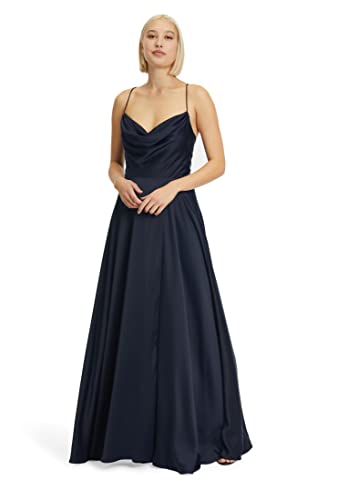 Vera Mont Damen Abendkleid mit Wasserfallausschnitt Night Sky,32 von Vera Mont