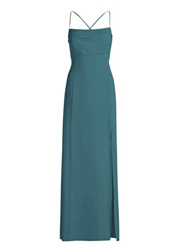 Vera Mont Damen Abendkleid mit Wasserfallausschnitt Oriental Green,36 von Vera Mont