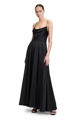 Vera Mont Damen Abendkleid mit Wasserfallausschnitt Schwarz,38 von Vera Mont