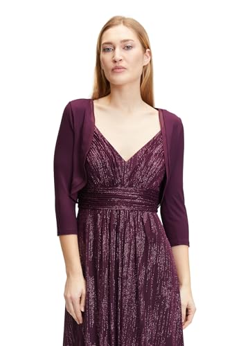 Vera Mont Damen Bolero-Jacke figurbetont Shiny Aubergine,34 von Vera Mont