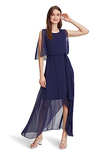 Vera Mont Damen Chiffonkleid ohne Arm dunkelblau,44 von Vera Mont