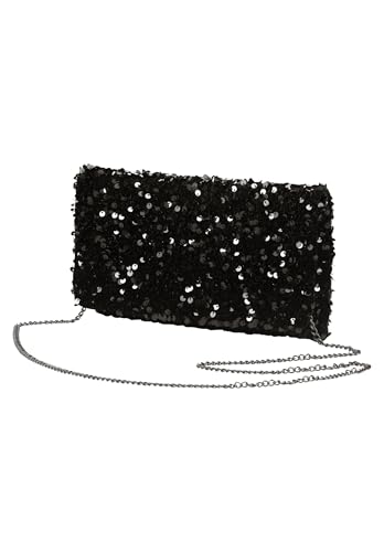 Vera Mont Damen Clutch-Tasche mit Pailletten ACC, Schwarz/Schwarz Vera Mont Damen Clutch-Tasche mit Pailletten ACC, Schwarz/Schwarz von Vera Mont