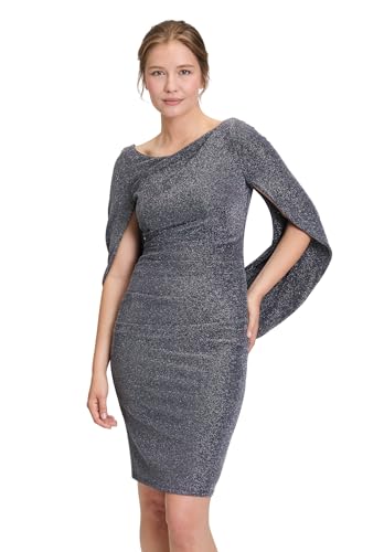 Vera Mont Damen Cocktailkleid im Glitzer-Look 38, Dunkelblau/Grau von Vera Mont