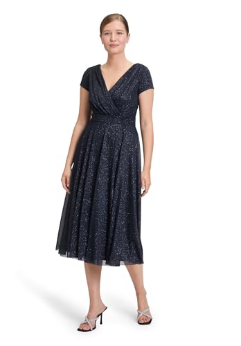 Vera Mont Damen Cocktailkleid im Glitzer-Look 44, Dunkelblau/Grau von Vera Mont