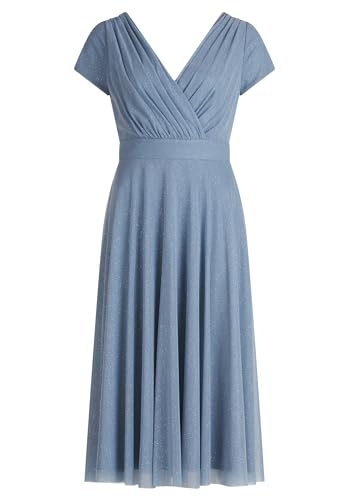 Vera Mont Damen Cocktailkleid im Glitzer-Look Light Blue/Grey,42 von Vera Mont
