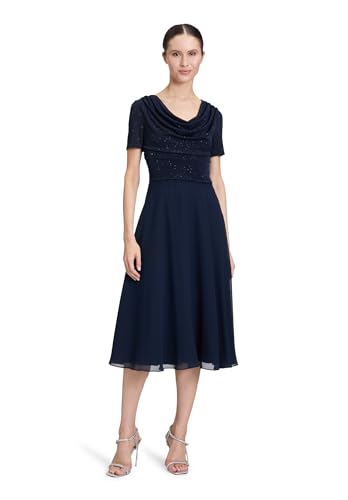 Vera Mont Damen Cocktailkleid im Glitzer-Look Patch Dark Blue/Dark Blue,38 von Vera Mont