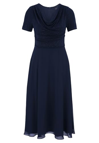 Vera Mont Damen Cocktailkleid im Glitzer-Look Patch Dark Blue/Dark Blue,40 von Vera Mont