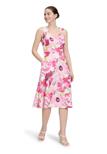 Vera Mont Damen Cocktailkleid mit Blumenprint 42, Cream/Rosé von Vera Mont