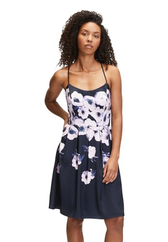 Vera Mont Damen Cocktailkleid mit Blumenprint Dark Blue-Rosé,34 von Vera Mont