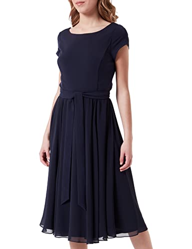 Vera Mont Damen Cocktailkleid mit Gürtel Patch Dark Blue/Dark Blue,36 von Vera Mont