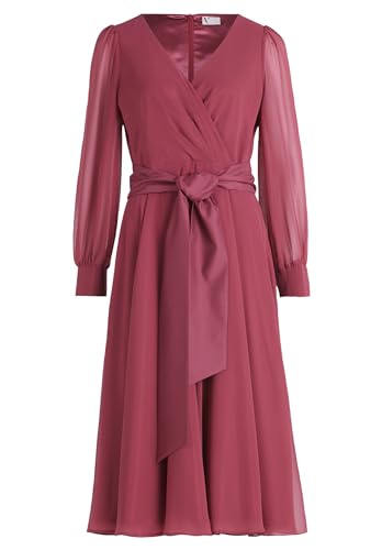 Vera Mont Damen Cocktailkleid mit Gürtel Velvet Red,34 von Vera Mont
