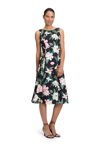 Vera Mont Damen Cocktailkleid mit Print 44, Dark Blue/Rosé von Vera Mont