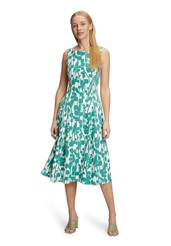 Vera Mont Damen Cocktailkleid mit Print Cream/Green,38 von Vera Mont