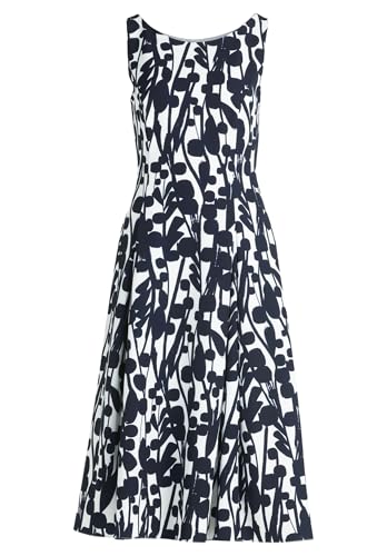 Vera Mont Damen Cocktailkleid mit Print 52, Weiß/Dunkelblau von Vera Mont