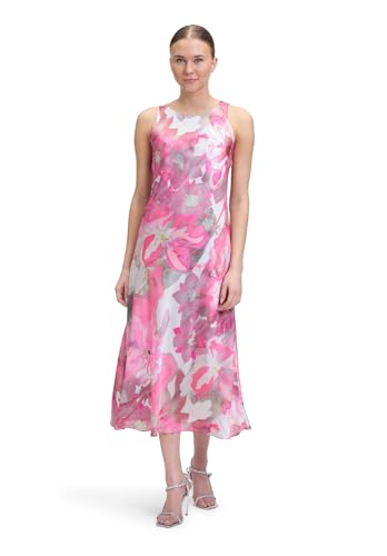 Vera Mont Damen Cocktailkleid mit Rundhalsausschnitt 44, Cream/Pink von Vera Mont