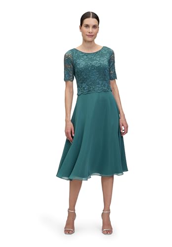 Vera Mont Damen Cocktailkleid mit Spitze Dark Emerald,44 von Vera Mont