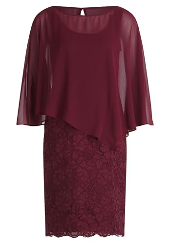 Vera Mont Damen Cocktailkleid mit Spitze Deep Wine,44 von Vera Mont