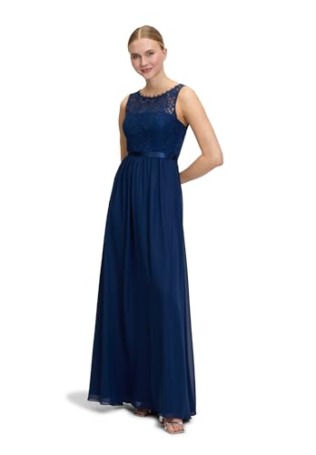 Vera Mont Damen Abendkleid mit Spitze 38, Festival Blue von Vera Mont