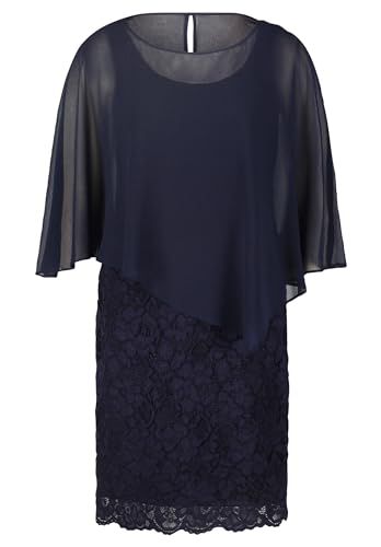 Vera Mont Damen Cocktailkleid mit Spitze, Blau, 42 von Vera Mont