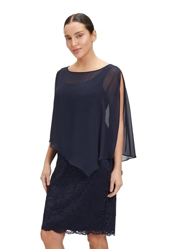 Vera Mont Damen Cocktailkleid mit Spitze, Blau, 42 von Vera Mont