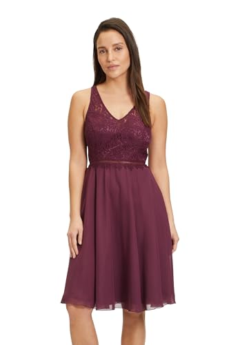 Vera Mont Damen Cocktailkleid mit Spitze Shiny Bordeaux,34 von Vera Mont