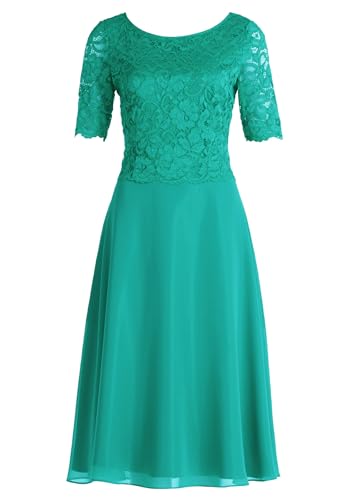 Vera Mont Damen Cocktailkleid mit Spitze 46, Silky Green von Vera Mont
