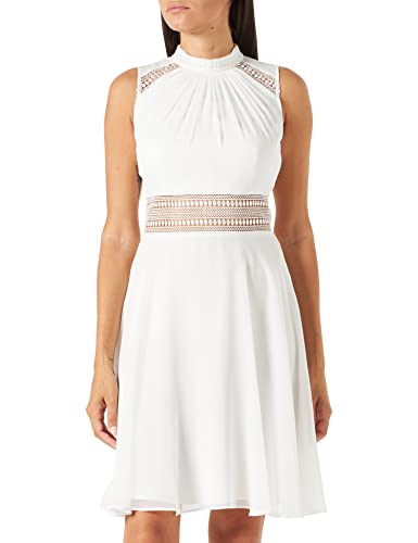 Vera Mont Damen Cocktailkleid mit Spitzeneinsatz 36, Ivory White von Vera Mont