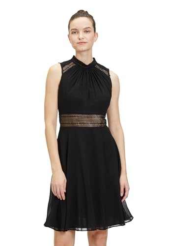 Vera Mont Damen Cocktailkleid mit Spitzeneinsatz 38, Schwarz von Vera Mont