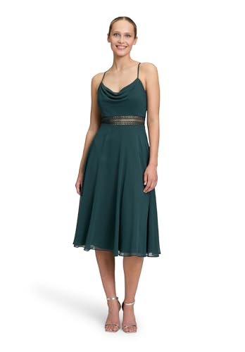 Vera Mont Damen Cocktailkleid mit Wasserfallausschnitt 38, Dusty Slate von Vera Mont