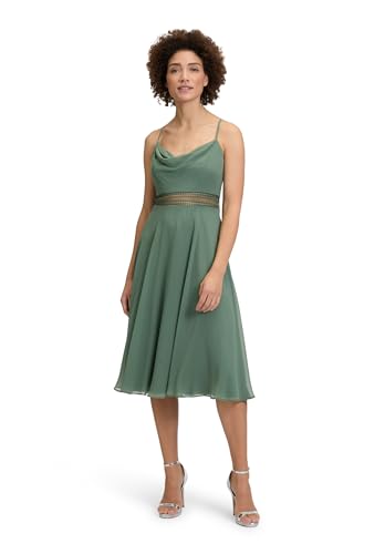 Vera Mont Damen Cocktailkleid mit Wasserfallausschnitt Light Aventurine,40 Vera Mont Damen Cocktailkleid mit Wasserfallausschnitt Light Aventurine,40 von Vera Mont
