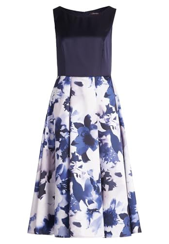 Vera Mont Damen Cocktailkleid mit ausgestelltem Rock 40, Patch Dark Blue/Dark Blue von Vera Mont
