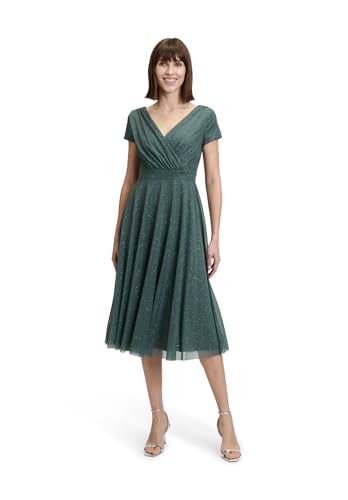 Vera Mont Damen Cocktailkleid im Glitzer-Look 38, Dark Green/Grey von Vera Mont