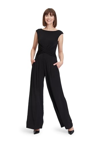 Vera Mont Damen Jumpsuit mit Raffung Schwarz,48 von Vera Mont